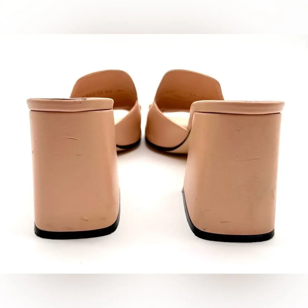 Gucci Baby Horsebit Block Heel Slide Mules Leather In Pink Rose EU 41 US 11 - Picture 7 of 13